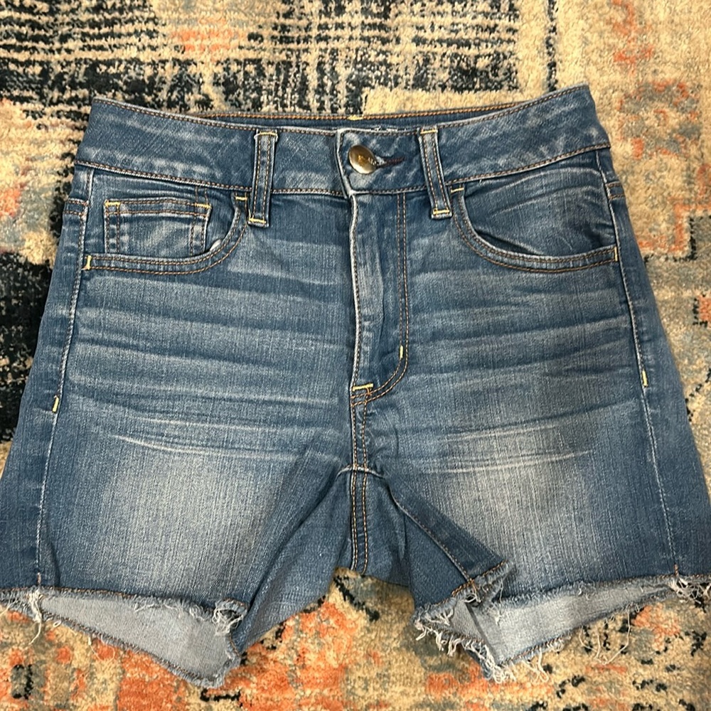 AE American Eagle Jean shorts Hi Rise sz 0